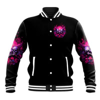Rose Skull Baseball Jacket Stuck Between IDK IDC And IDGAF - Wonder Print Shop