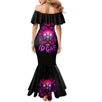 Rose Skull Mermaid Dress Stuck Between IDK IDC And IDGAF - Wonder Print Shop
