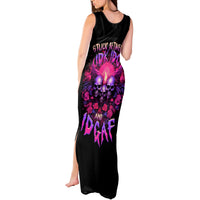 Rose Skull Tank Maxi Dress Stuck Between IDK IDC And IDGAF - Wonder Print Shop