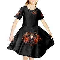 Angel Skull Kid Short Sleeve Dress Sometimes An Angel Sometimes A Hellrasier - Wonder Print Shop