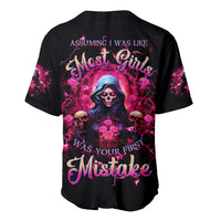 Rose Skull Baseball Jersey I Hold A Beast An Angel And A Crazy Lady In Me - Wonder Print Shop