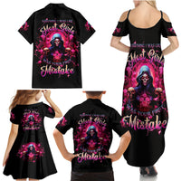 Rose Skull Family Matching Summer Maxi Dress and Hawaiian Shirt I Hold A Beast An Angel And A Crazy Lady In Me - Wonder Print Shop