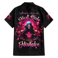 Rose Skull Hawaiian Shirt I Hold A Beast An Angel And A Crazy Lady In Me - Wonder Print Shop