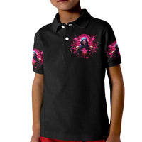 Rose Skull Kid Polo Shirt I Hold A Beast An Angel And A Crazy Lady In Me - Wonder Print Shop