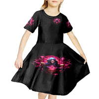 Rose Skull Kid Short Sleeve Dress I Hold A Beast An Angel And A Crazy Lady In Me - Wonder Print Shop