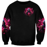 Rose Skull Sweatshirt I Hold A Beast An Angel And A Crazy Lady In Me - Wonder Print Shop