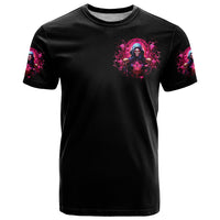 Rose Skull T Shirt I Hold A Beast An Angel And A Crazy Lady In Me - Wonder Print Shop