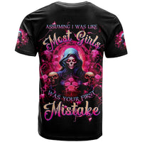 Rose Skull T Shirt I Hold A Beast An Angel And A Crazy Lady In Me - Wonder Print Shop