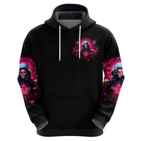 Rose Skull Zip Hoodie I Hold A Beast An Angel And A Crazy Lady In Me - Wonder Print Shop