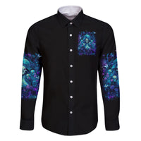 Flame Skull Family Matching Off Shoulder Long Sleeve Dress and Hawaiian Shirt If You Kick Me When I'm Down You Better Pray I Don't Get Up - Wonder Print Shop