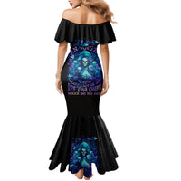 Flame Skull Mermaid Dress If You Kick Me When I'm Down You Better Pray I Don't Get Up - Wonder Print Shop