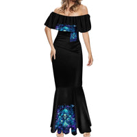 Flame Skull Mermaid Dress If You Kick Me When I'm Down You Better Pray I Don't Get Up - Wonder Print Shop