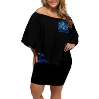 Flame Skull Off Shoulder Short Dress If You Kick Me When I'm Down You Better Pray I Don't Get Up - Wonder Print Shop