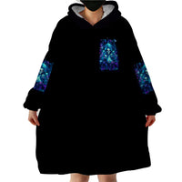 Flame Skull Wearable Blanket Hoodie If You Kick Me When I'm Down You Better Pray I Don't Get Up - Wonder Print Shop