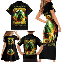 Fairy Skull Family Matching Short Sleeve Bodycon Dress and Hawaiian Shirt In My Next Life I Want To Be The Karme Fairy - Wonder Print Shop