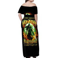 Fairy Skull Off Shoulder Maxi Dress In My Next Life I Want To Be The Karme Fairy - Wonder Print Shop
