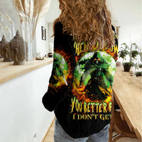 Fairy Skull Women Casual Shirt In My Next Life I Want To Be The Karme Fairy - Wonder Print Shop