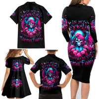 Witch Skull Family Matching Long Sleeve Bodycon Dress and Hawaiian Shirt Buckle Up Buttercup You Just Flipped My Bitch Switch - Wonder Print Shop
