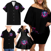 Witch Skull Family Matching Off Shoulder Short Dress and Hawaiian Shirt Buckle Up Buttercup You Just Flipped My Bitch Switch - Wonder Print Shop
