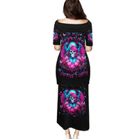 Witch Skull Family Matching Puletasi and Hawaiian Shirt Buckle Up Buttercup You Just Flipped My Bitch Switch - Wonder Print Shop