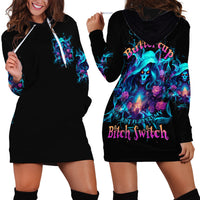 Witch Skull Hoodie Dress I'm A Good Person But Don't Give Me A Reason To Show My Evel Side - Wonder Print Shop