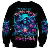 Witch Skull Sweatshirt I'm A Good Person But Don't Give Me A Reason To Show My Evel Side - Wonder Print Shop