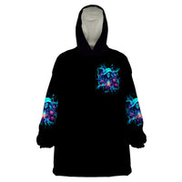 Witch Skull Wearable Blanket Hoodie I'm A Good Person But Don't Give Me A Reason To Show My Evel Side - Wonder Print Shop