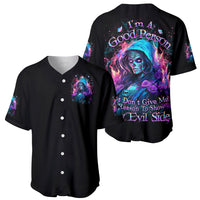 Lady Skull Baseball Jersey The Good Girl In Me Got Tired Of The Bullshit - Wonder Print Shop