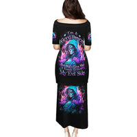 Lady Skull Family Matching Puletasi and Hawaiian Shirt The Good Girl In Me Got Tired Of The Bullshit - Wonder Print Shop