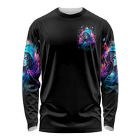 Lady Skull Long Sleeve Shirt The Good Girl In Me Got Tired Of The Bullshit - Wonder Print Shop