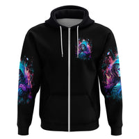 Lady Skull Zip Hoodie The Good Girl In Me Got Tired Of The Bullshit - Wonder Print Shop