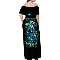 Irsh Girl Skull Family Matching Off Shoulder Maxi Dress and Hawaiian Shirt Drink Up Bitch - Wonder Print Shop
