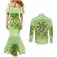 Thunder Skull Couples Matching Mermaid Dress and Long Sleeve Button Shirt I'm Not Anti Social I'm Just Not User Friendly