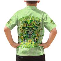 Thunder Skull Family Matching Mermaid Dress and Hawaiian Shirt I'm Not Anti Social I'm Just Not User Friendly - Wonder Print Shop