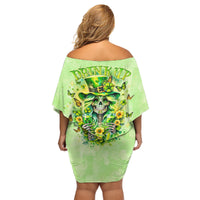 Thunder Skull Family Matching Off Shoulder Short Dress and Hawaiian Shirt I'm Not Anti Social I'm Just Not User Friendly - Wonder Print Shop