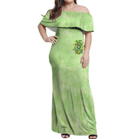 Thunder Skull Off Shoulder Maxi Dress I'm Not Anti Social I'm Just Not User Friendly - Wonder Print Shop