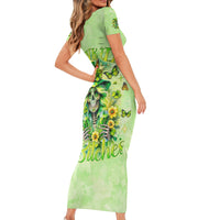 Thunder Skull Short Sleeve Bodycon Dress I'm Not Anti Social I'm Just Not User Friendly - Wonder Print Shop