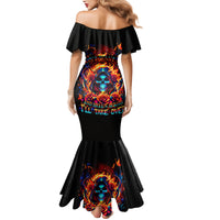 Flame Skull Mermaid Dress Heaven Don't Want Me And Hell's Afraid I'll Take Over - Wonder Print Shop