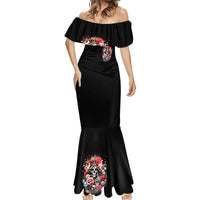 Rose Skull Mermaid Dress Like Me Or Not I Don't Give A Flying Fuck - Wonder Print Shop
