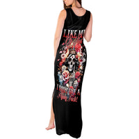 Rose Skull Tank Maxi Dress Like Me Or Not I Don't Give A Flying Fuck - Wonder Print Shop