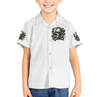 Black Skull Kid Hawaiian Shirt Hello Darkness My Old Friend - Wonder Print Shop