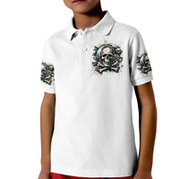 Black Skull Kid Polo Shirt Hello Darkness My Old Friend - Wonder Print Shop