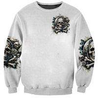 Black Skull Sweatshirt Hello Darkness My Old Friend - Wonder Print Shop