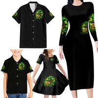 Irish Skull Family Matching Long Sleeve Bodycon Dress and Hawaiian Shirt The Devil Whispered To Me I'm Coming For You I Whisper Back Bring Beer - Wonder Print Shop