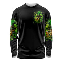 Irish Skull Long Sleeve Shirt The Devil Whispered To Me I'm Coming For You I Whisper Back Bring Beer - Wonder Print Shop