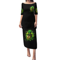 Irish Skull Puletasi The Devil Whispered To Me I'm Coming For You I Whisper Back Bring Beer - Wonder Print Shop