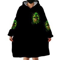 Irish Skull Wearable Blanket Hoodie The Devil Whispered To Me I'm Coming For You I Whisper Back Bring Beer - Wonder Print Shop