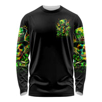 Irish Skull Long Sleeve Shirt Let The Shenanigans Begin - Wonder Print Shop