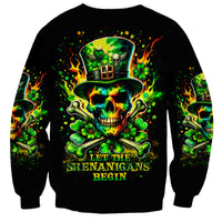 Irish Skull Sweatshirt Let The Shenanigans Begin - Wonder Print Shop