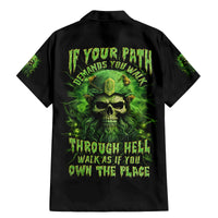 Viking Skull Family Matching Mermaid Dress and Hawaiian Shirt If Your Path Demnads You Walk Through Hell Walk As If You Own The Place - Wonder Print Shop